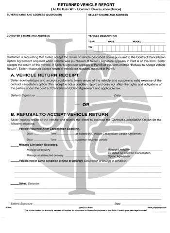 Returned Vehicle Report