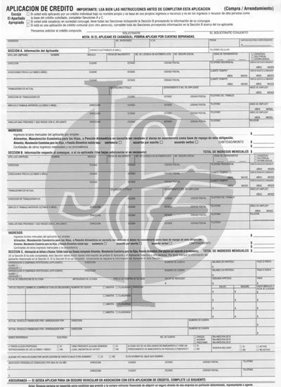 Credit Application (1-Part Padded)