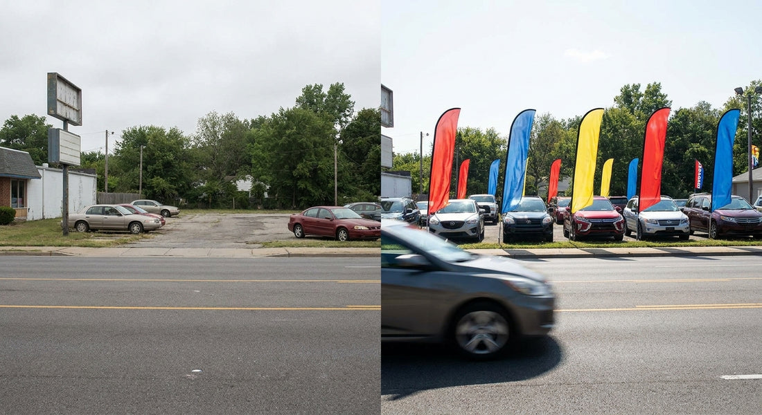 Why Your Used Lot Looks Dead From the Road (And How Flags Fix It)