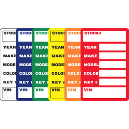 E-Z Stock Stickers - 3" x 4" Windshield Inventory Labels (100pc)