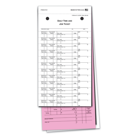 Job Time Ticket - JT-12-250-PSG - Peel & Stick