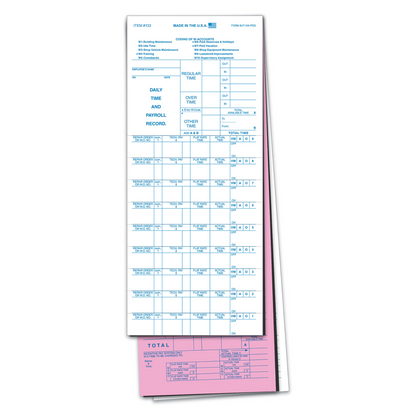 Job Time Ticket - 3-Part 4-1/4"×11-3/4" Peel & Stick, 250-Pack