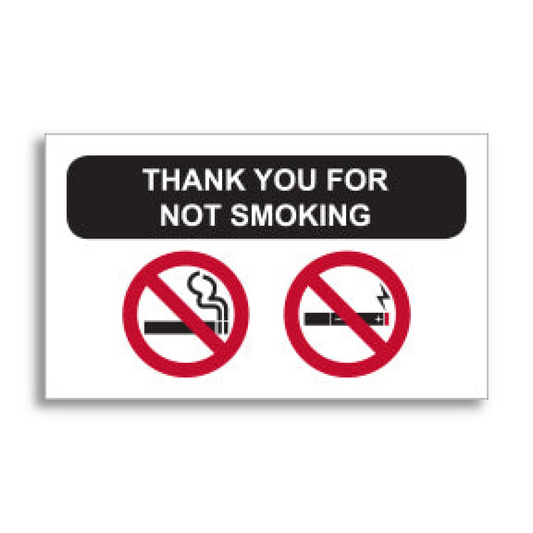 Static Cling Reminders - NSSC No smoking - BOX of 100