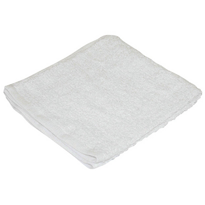 White Terry Cloth Shop Towels - 14" x 17" 12-Pack Cleaning