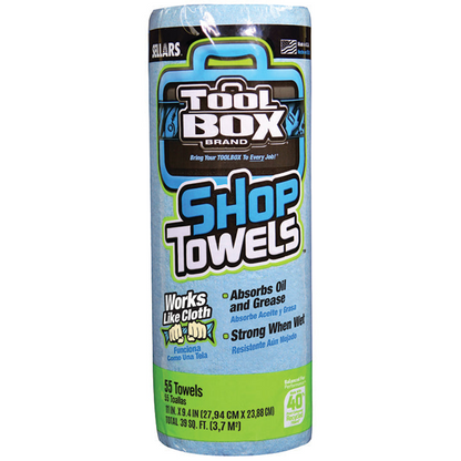 Disposable Shop Towels - 55 Sheets/Roll, 6 Rolls/Case