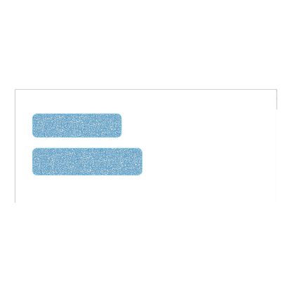 White wove double-window envelope