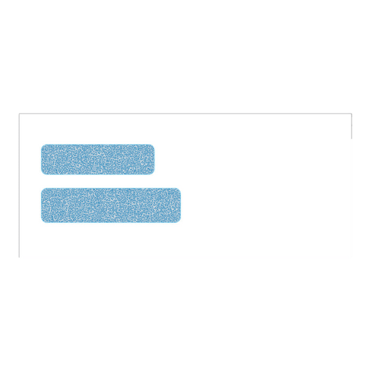 White wove double-window envelope