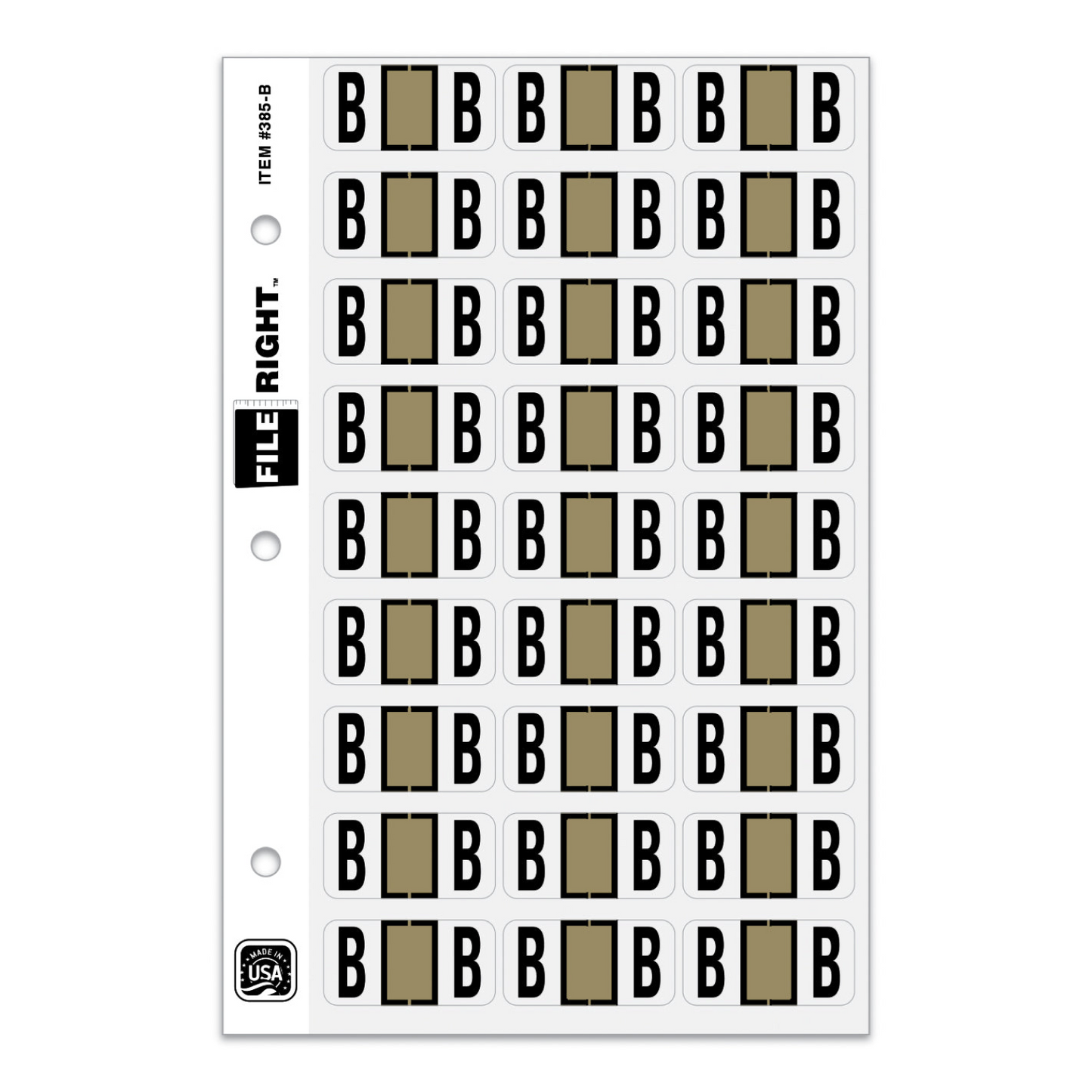 File Right Alphabet Labels