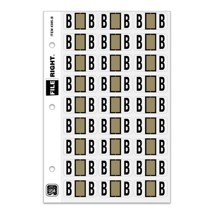 File Right Alphabet Labels - 270 Labels Per Ringbook Set