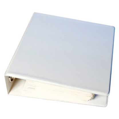 Vinyl Ring Binder - White Color-Code Label Organizer