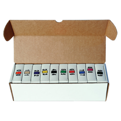 White Dispenser Box for Color Code Rolls - Holds 10 Rolls