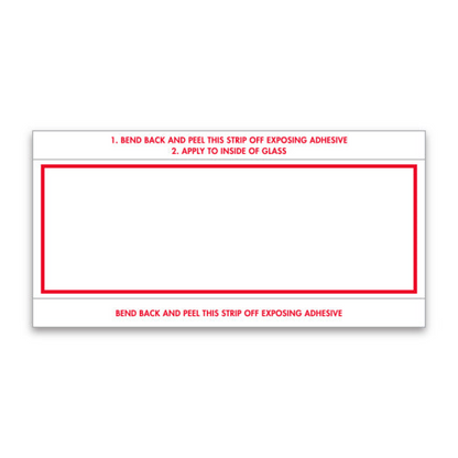 Stock Number Mini Signs - 6" x 3" Windshield Signs, 250/Box