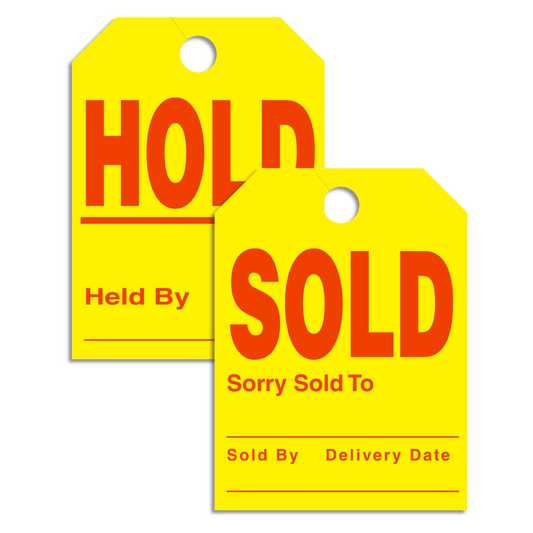 Mirror Hanger Sold/Hold Tags - #280-SH - 8.5" x 11.5"