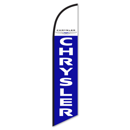 Chrysler Swooper Flag Blue - 12ft Dealership Brand Banner