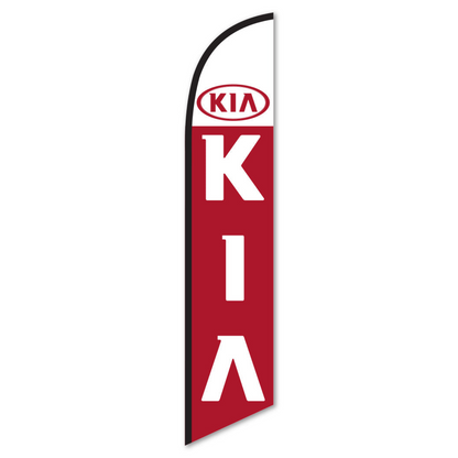 Kia Swooper Flag - 12ft Feather Banner for Dealerships