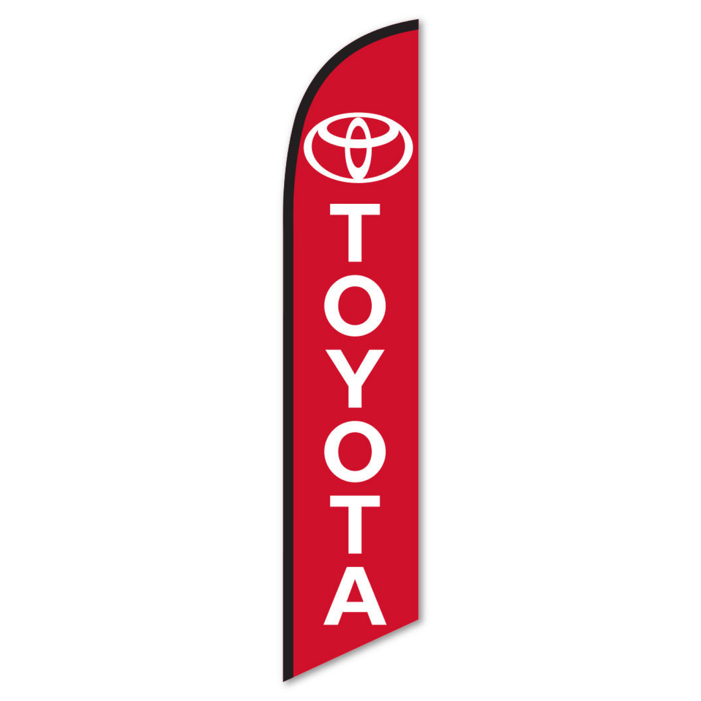 Swooper Banner - TOYOTA (RED W/WHITE LETTERS)