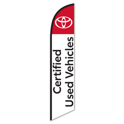 Toyota Certified Swooper Flag - 12ft CPO Feather Banner
