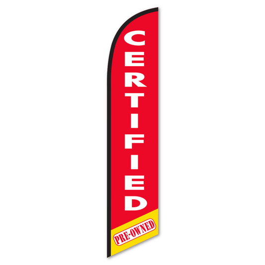 Swooper Banner - CERTIFIED PRE OWNED (RED & WHITE)