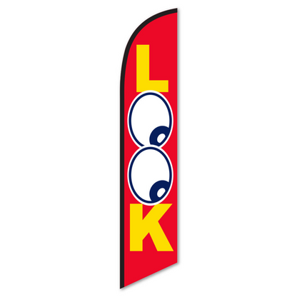 Look Swooper Flag - 12ft Feather Banner for Dealerships