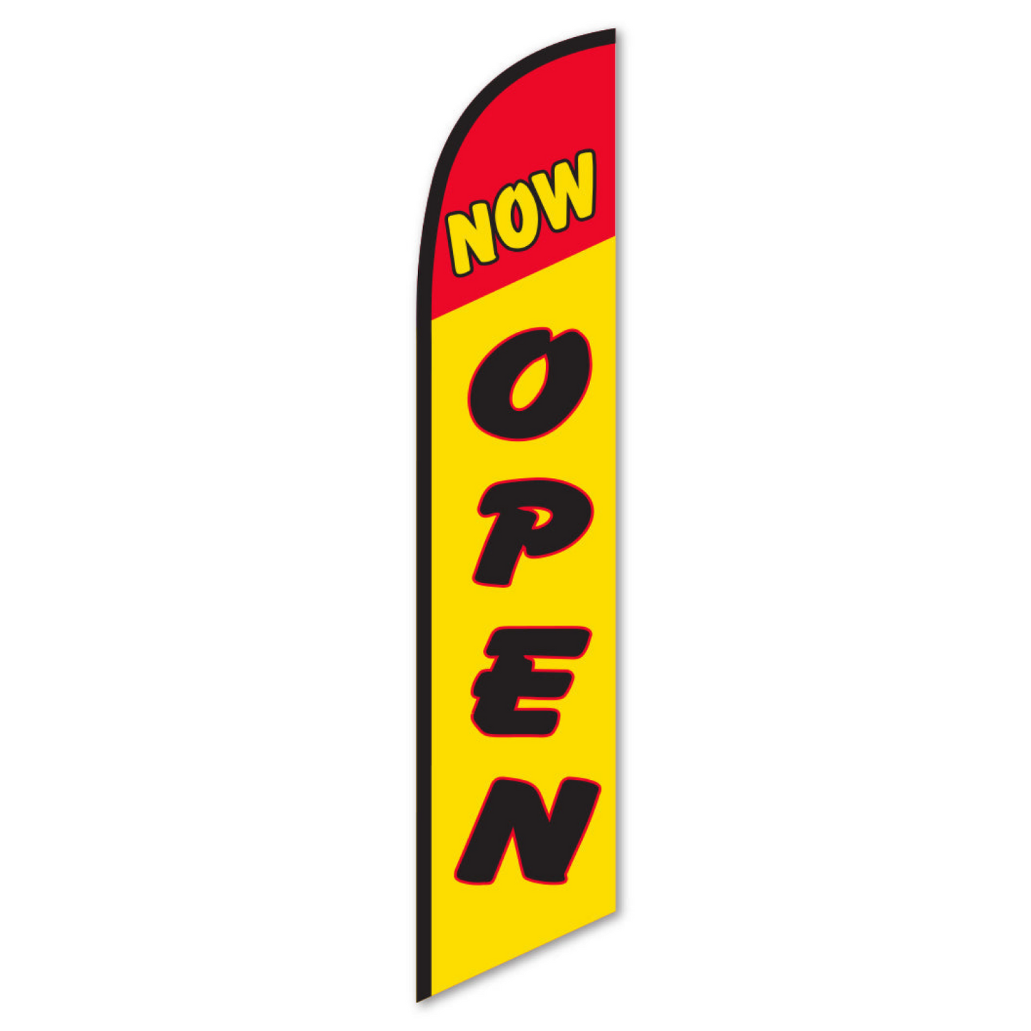 Swooper Banner - Now Open (Red/Yellow)