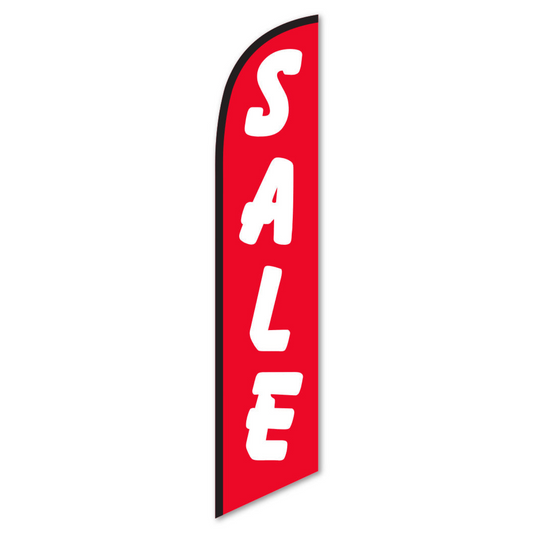 Swooper Banner - SALE - (WHITE LETTER/RED BACKGROUND)