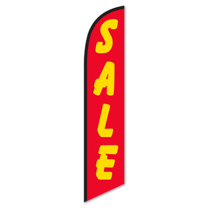Sale Swooper Flag Red Yellow - 12ft Feather Banner for Dealer Sales