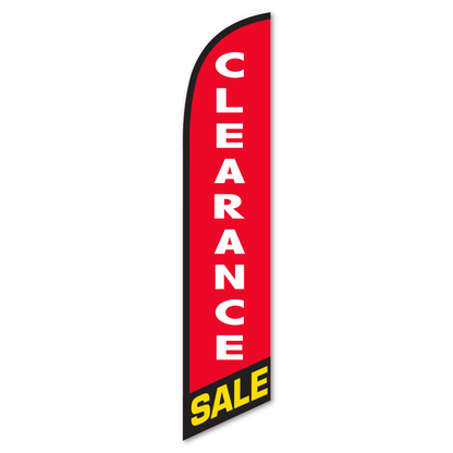 Clearance Sale Swooper Flag Red - 12ft Feather Banner