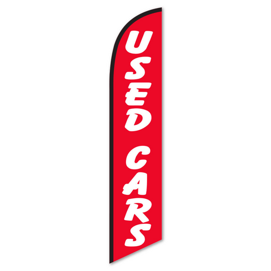 Swooper Banner - USED CARS (RED BACKGROUND/WHITE LETTERS)