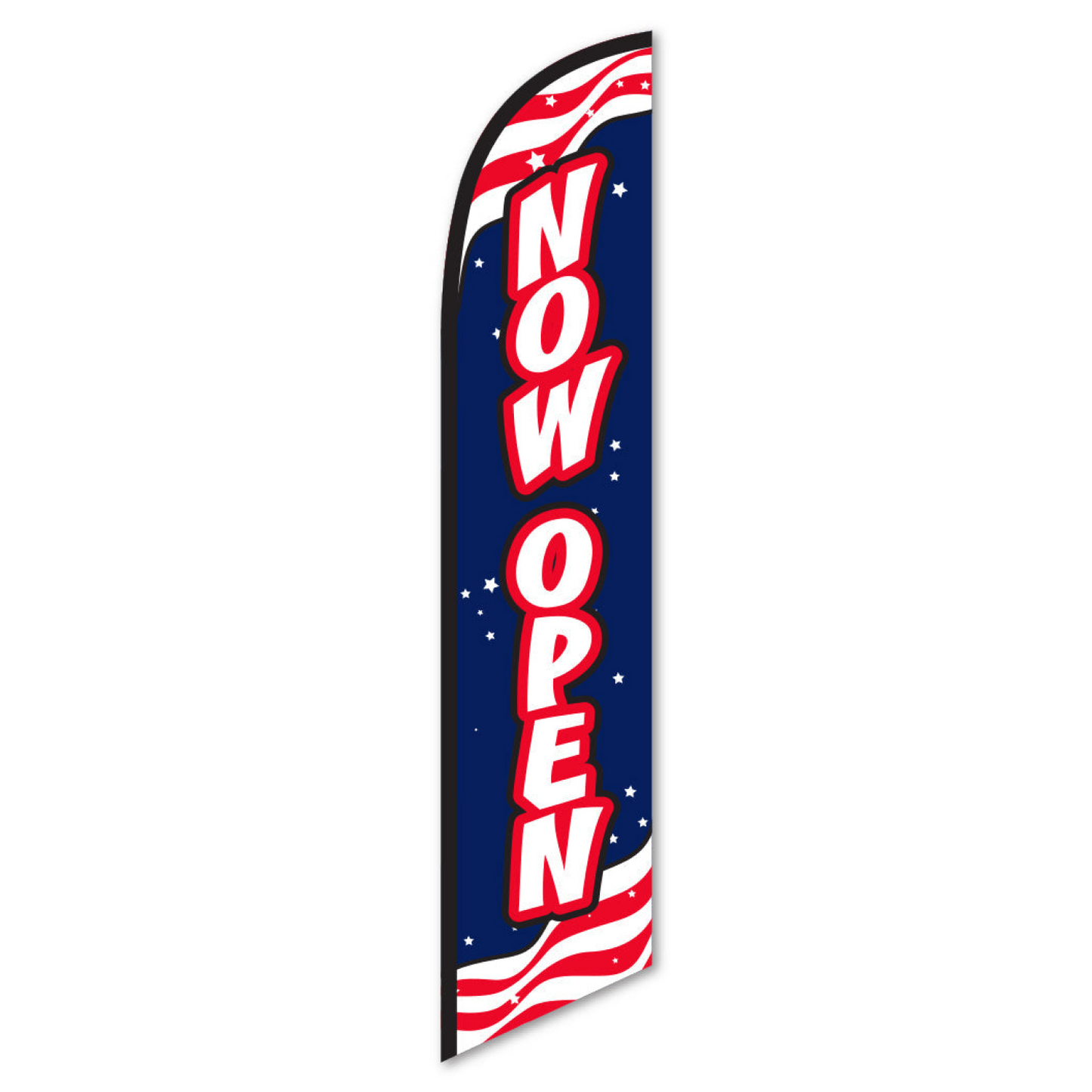 Swooper Banner - NOW OPEN (Red, White & Blue)