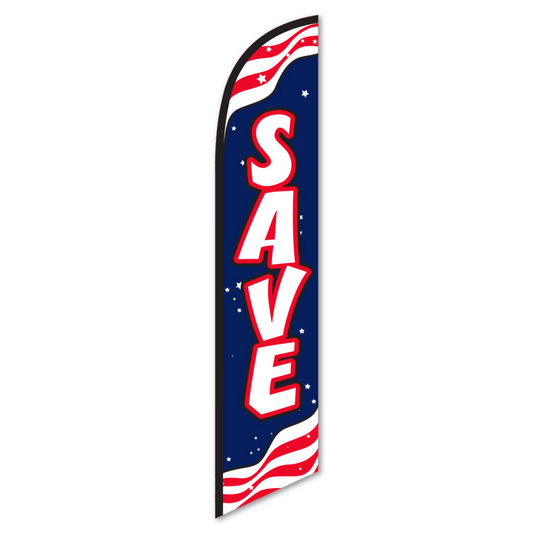 Swooper Banner - SAVE (Red, White & Blue)