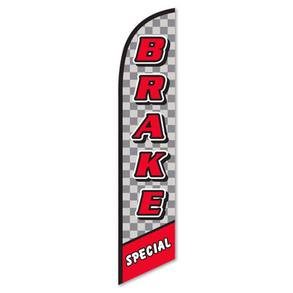 Brake Special Swooper Flag - 12ft Checkered Racing Banner