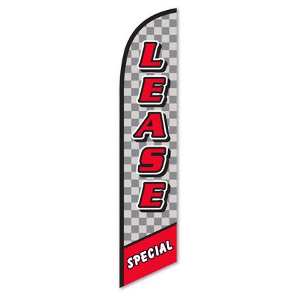 Lease Special Swooper Flag Checkered - 12ft Feather Banner