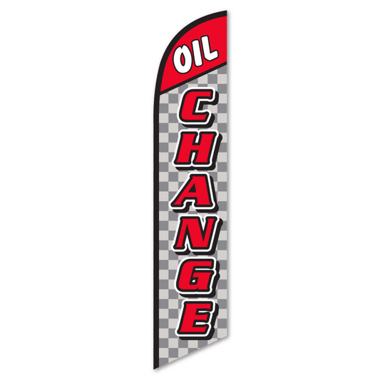 Swooper Banner - OIL CHANGE (Checkered)