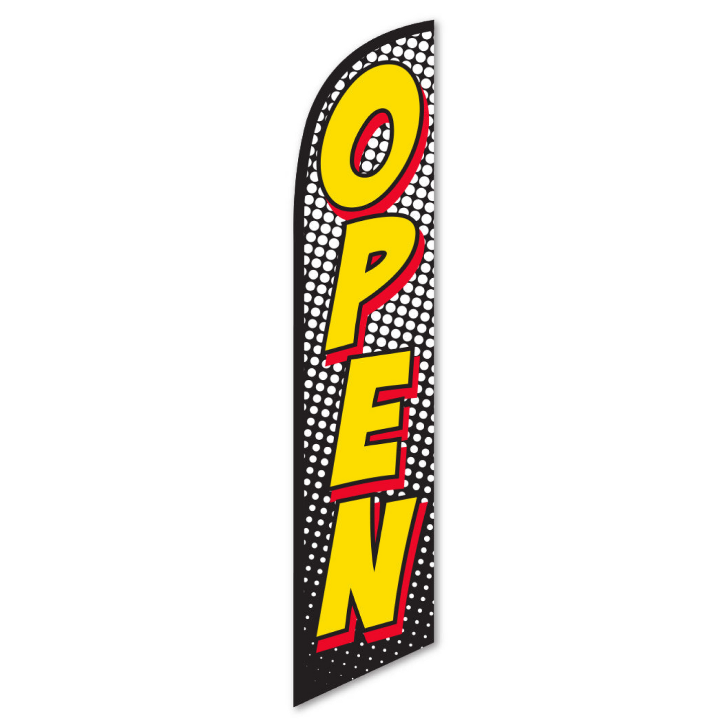 Swooper Banner - OPEN (Red & Yellow)