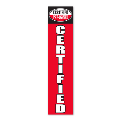 Certified Flat Top Swooper Flag - 10ft CPO Dealership Banner