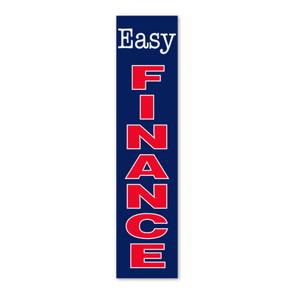 Easy Finance Flat Top Swooper Flag - 10ft Financing Banner