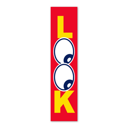 Look Flat Top Swooper Flag - 10ft Attention Banner for Dealerships
