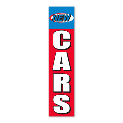 New Cars Flat Top Swooper Flag - 10ft Inventory Banner