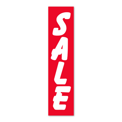 Red Sale Flat Top Swooper Flag - 10ft White Text Banner
