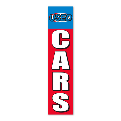 Used Cars Swooper Flag - 10ft Flat Top Inventory Banner