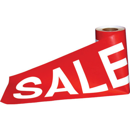 Super Sized Sale Tape - 12" x 300' Dealership Lot Banner