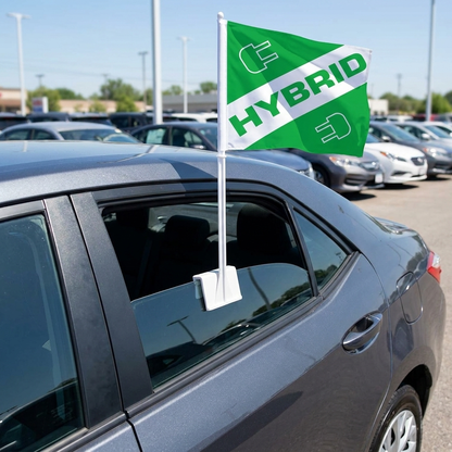 Hybrid Standard Clip-On Window Flag - 11x13 Inch Promotional Banner — Lifestyle