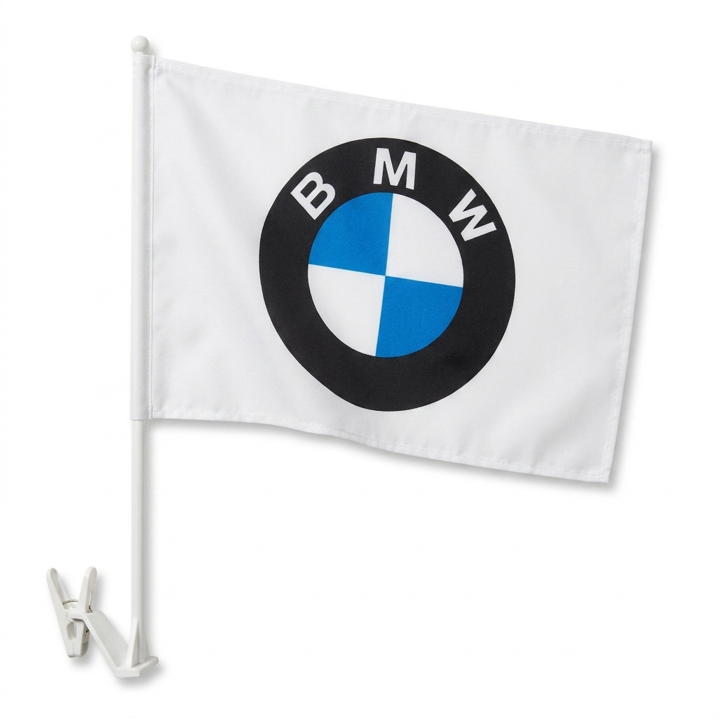 Buick Manufacturer Clip-On Window Flag - 11x13 Inch Brand Banner — White BG