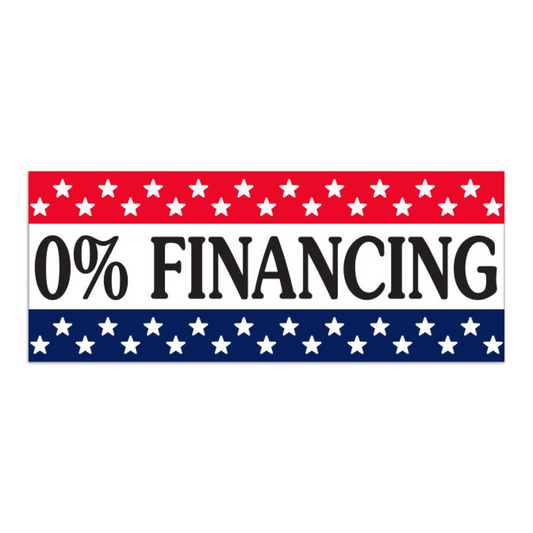 Windshield Banner - 0 % Financing