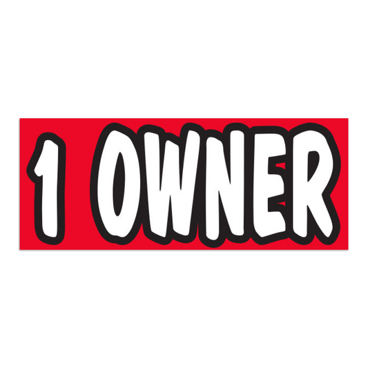 Windshield Banner - 1 Owner