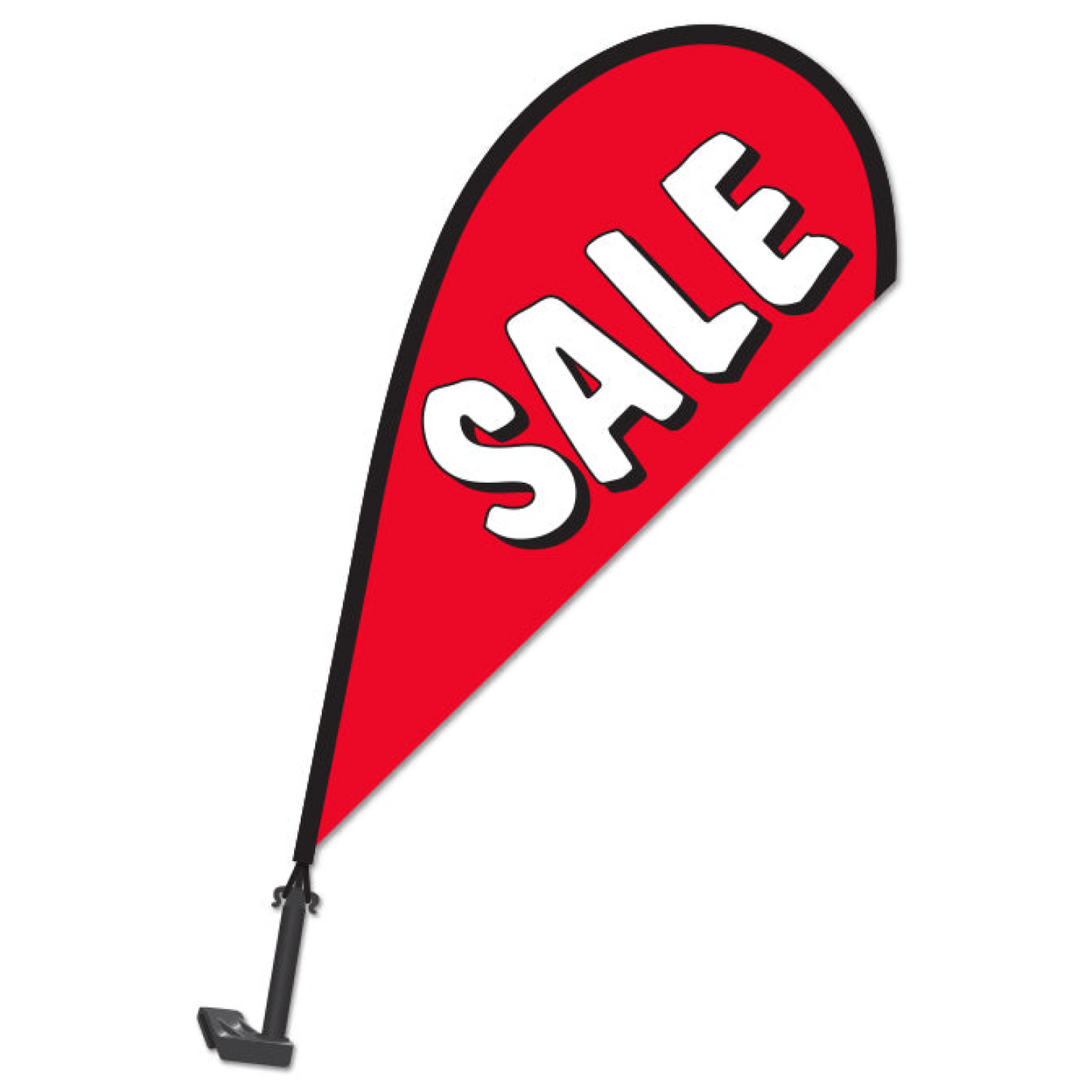 Clip on Paddle Flag - SALE RED