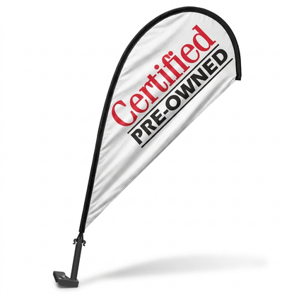 CERTIFIED USED VEHICLES Clip-On Paddle Flag - 2.5ft Window-Mounted Banner — White BG