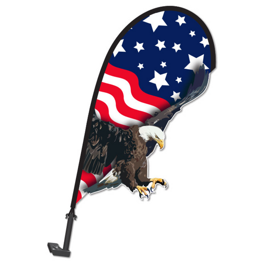 3D Clip on Paddle Flag - US FLAG with EAGLE