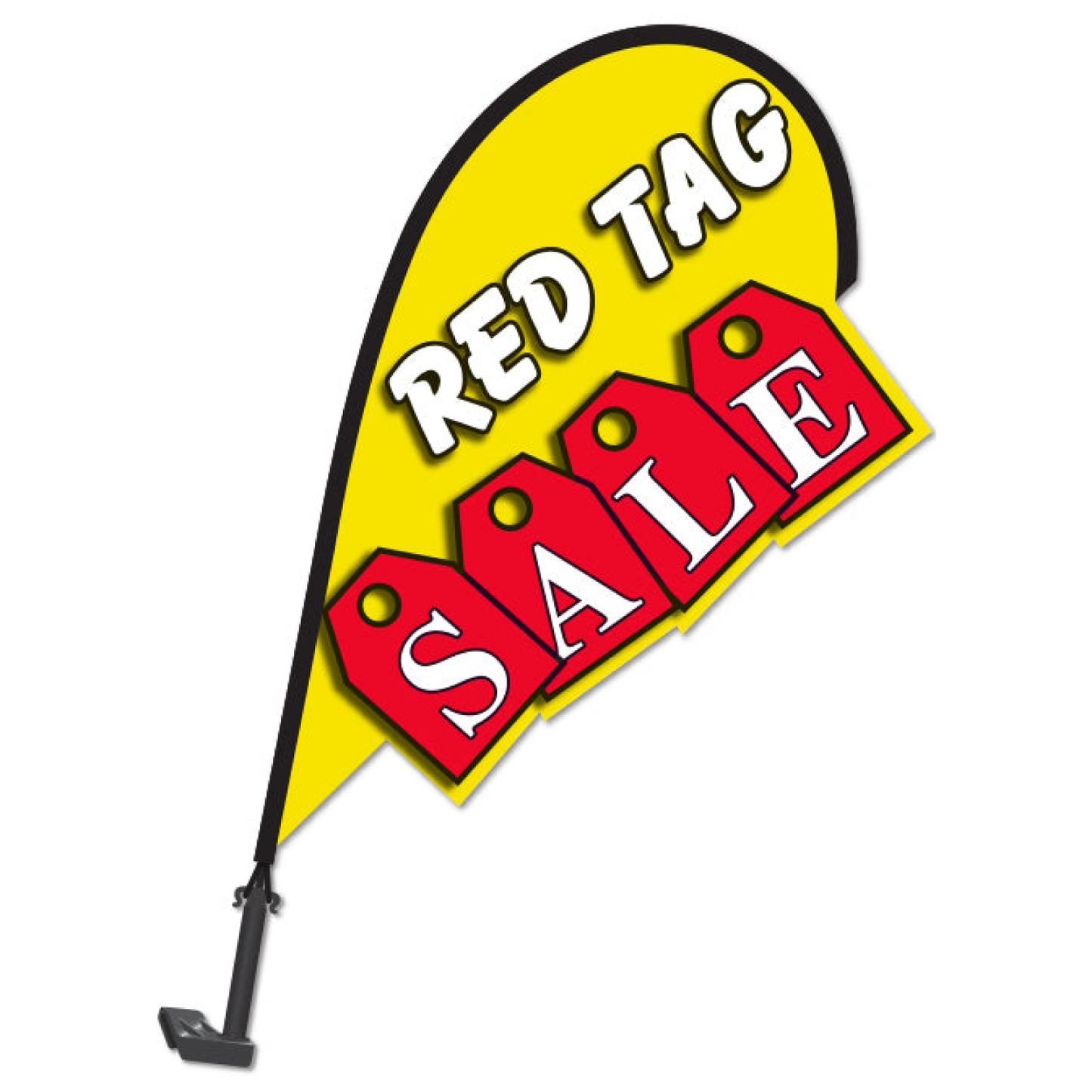 3D Clip on Paddle Flag - Red Tag Sale