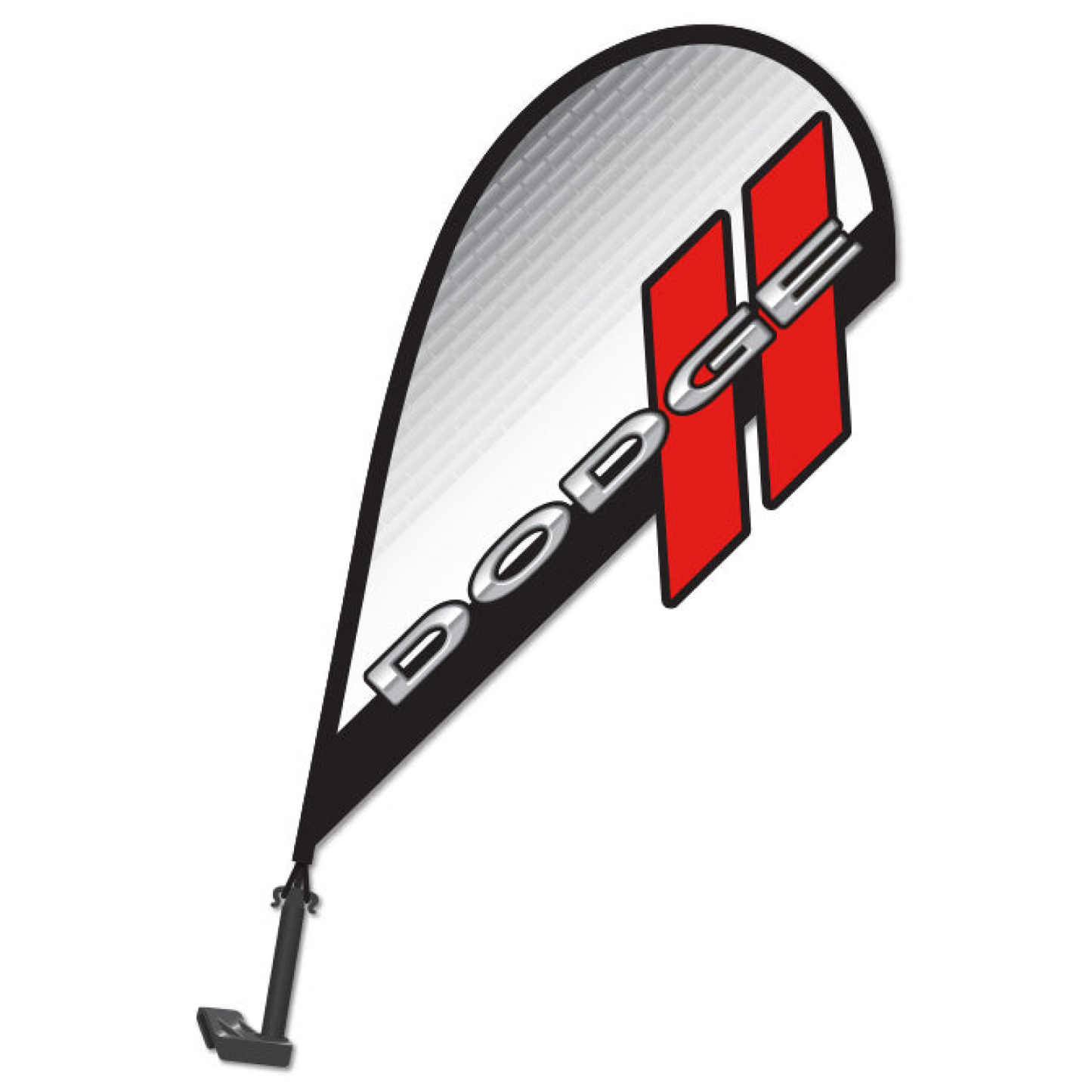 3D Clip on Paddle Flag - Dodge